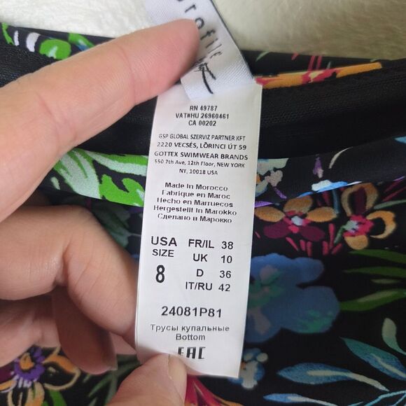 Women's Gottex One Profile Floral High-Waisted Bikini Bottom Size 08/Med - Picture 10 of 10